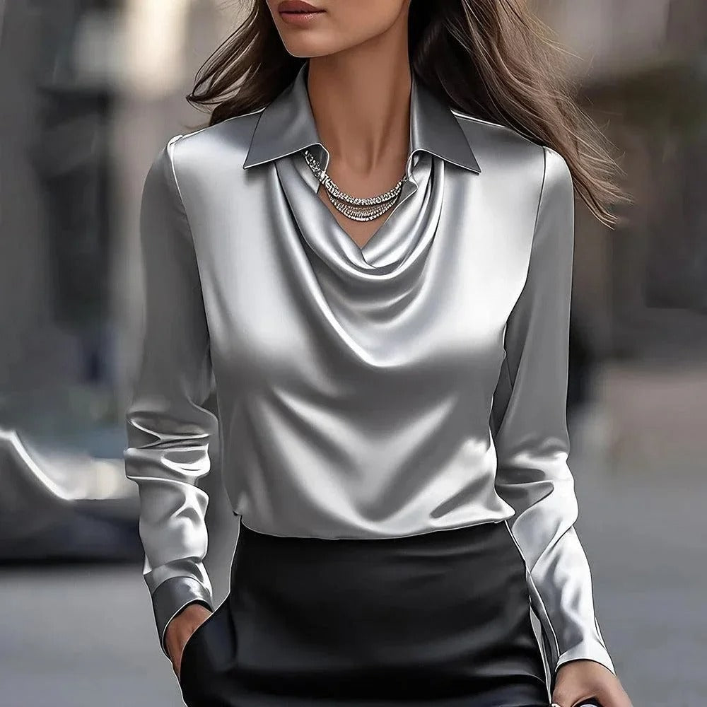 Elegante camicetta in raso