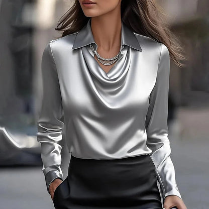 Elegante camicetta in raso